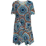 Viskose-Kleid, Druck blau, 40