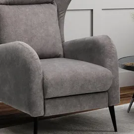 VitaliSpa Sessel Chelsea, Grau, mit Liegefunktion