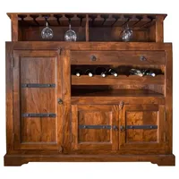 Massivmoebel24 Barschrank 140 x 66 x 125 cm Braun