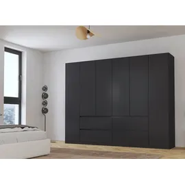 Rauch Drehtürenschrank RAUCH "Kleiderschrank Schrank Garderobe Garderobenschrank MAINZ", grau (graumetallic), B:271cm H:210cm T:54cm, Holzwerkstoff, Schränke, Drehtürenschrank, grifflose Front, Außentüren mit Push-to-Open Funktion MADE IN GERMANY, Topseller