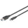 Digitus USB 3.2 Gen1 USB-A Stecker, USB-C® Stecker 1.00 m Schwarz Rund, beidseitig verwendbarer Stecker, doppelt geschirmt AK-300136-010-S