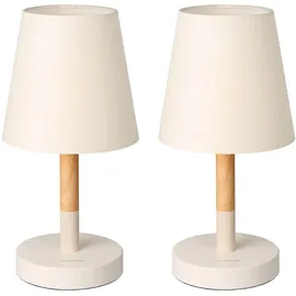 Tomons Nachttischlampe Beige 2 St.
