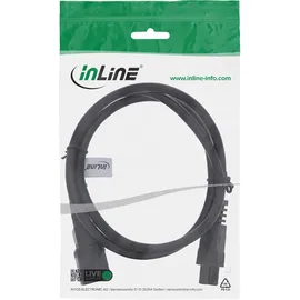 InLine Netzkabel, C14 Kupplung auf C5 Stecker, schwarz, 1m