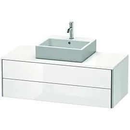 Duravit XSquare Waschtischunterschrank, 2 Schubkästen, weiß hochglanz