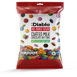 :Diablo No Added Sugar Coated Milk Chocolate Buttons Bonbons 0,04 kg
