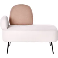 Beliani Linksseitige Chaiselounge ARCEY Stoff Braun