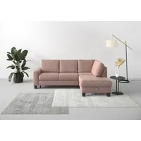 Home Affaire Ecksofa »Summer L-Form«, mit Ottomane, mit oder ohne Bettfunktion und Bettkasten, Cord-Bezug rosa