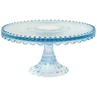 GREENGATE Tortenplatte Kuchenplatte aus Glas Alice pale blue medium
