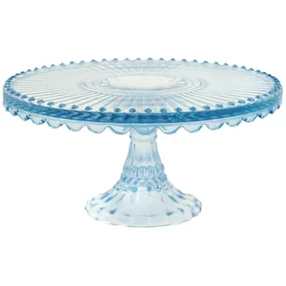 GREENGATE Tortenplatte Kuchenplatte aus Glas Alice pale blue medium 20cm