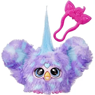 Furby Furblets Groo-Vee Mini, Elektronische Musik & Sätze in Furbisch (über 45 Geräusche), Kuscheltier in Pastellfarben, für Kinder ab 6 Jahren, originelles Wichtelgeschenk, Lila