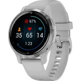 Garmin Venu 2S 40 mm Silikonarmband hellgrau/silber