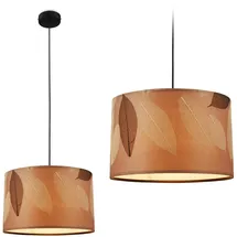 Briloner - Pendelleuchte Blätterdekor, E27 Fassung, Caffefarben, Ø35 x 128 cm