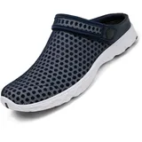 SAGUARO Sommer Herren Damen Clogs Hausschuhe Outdoor Atmungsaktiv Garten Schuhe Mesh Sommersandalen DunkelBlau 48 - 48 EU