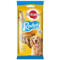 PEDIGREE Rodeo Duos 123g: Leckerli für ausgewachsene Hunde mit Huhn und Bacon Geschmack