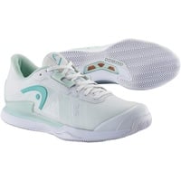 Head Sprint Pro 3.5 Clay Women Tennisschuh, White/Aqua, 42