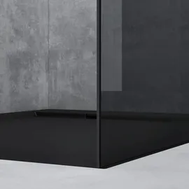 mai & mai Walk-In-Dusche 100 x 200 cm BRAM3 Bremen1K schwarz ESG-Sicherheitsglas 8 mm