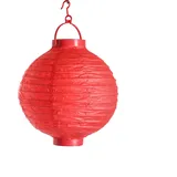 MARELIDA LED Lampion kaltweiße LED D: 20cm Kugel Laterne Partylampion rot
