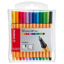 Stabilo Point 88 Mini Fineliner farbsortiert 0,4 mm, 12 St.