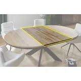 Bodahl Esstisch Nottingham, 120, 130 oder 140 cm Durchmesser, Eiche massiv beige 210 cm x 75 cm