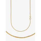 FIRETTI Collierkettchen FIRETTI "Schmuck Geschenk Gold 333 o. 585 Halskette Fuchsschwanzkette dreifach" Gr. 42, gold (gelbgoldfarben), Halsketten, Damen, 42, Gelbgold 585, B: 1,4mm, Made in Germany, B:1,4mm