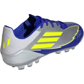 adidas F50 League Messi AG Fußballschuhe JR8057 - silver met./solar yellow/lucid blue 48