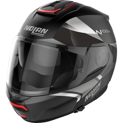 Nolan N100-6 Paloma N-Com Klapphelm, schwarz-grau-silber, Größe XL für Männer