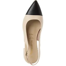 TAMARIS Damen Sling Pump mit Blockabsatz, beige, 38 EU