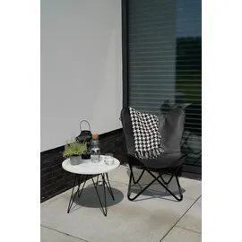 Lesli Living Buffalo Gartenstuhl 75 x 75 x 87 cm schwarz klappbar