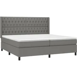 vidaXL Boxspringbett 200 x 200 cm Dunkelgrau