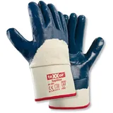 teXXor® topline Nitril-handschuhe (3⁄4-beschichtet) Stulpe, Beige/Blau