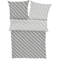 s.Oliver Bettwäsche 155 x 220 cm Satin Grau