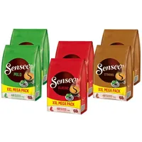 Senseo Kaffee Pads XXL Probierpaket 3 Sorten Mild Classic Strong 288 Kaffeepads, 1998 g, (Packung, 6er Pack)