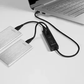 AXAGON HUE-S2B - USB 3.0, 4-Port Hub, inkl. microUSB Input