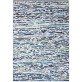 OTTO home Teppich OTTO HOME "Bente", blau (grau, blau mix), B:120cm H:10mm L:170cm, Baumwolle, Polyester, Teppiche, Teppich, Handweb Teppich, 90% Baumwolle, handgewebt, Scandi