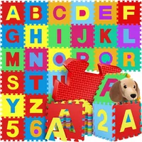 Kidiz KIDIZ® 86 teilige Puzzlematte Kinderspielteppich Spielmatte Spielteppich Schaumstoffmatte Kinderteppich, Puzzle Zahlen und Buchstaben Schutzmatte