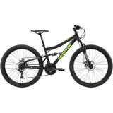 Bikestar Mountainbike, 21 Gang, Shimano, RD-TY300 Schaltwerk, Kettenschaltung, für Damen und Herren, Kettenschaltung, 89796161-38 schwarz 26 Zoll (66,04cm),