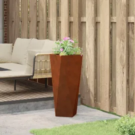 vidaXL Pflanzkübel Rostig 30 x 30 x 75 cm Wetterfeststahl