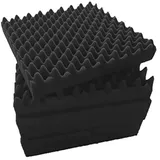12 Stück 30,5 x 30,5 x 2,5 cm Eierkarton-Platten Schalldämmung Akustik-Studio-Keil-Schaumstoff-Fliesen, Wandpaneele, Akustik-Paneele, Studio-Schalldämmschaum-Keilfliesen (schwarz)