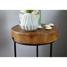 Wohnling Beistelltisch Akola Braun Sheesham 28 x 45 cm