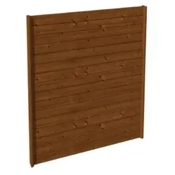 Skan Holz Seitenwand für Carports - Profilschalung-ohne Tür-nussbaum
