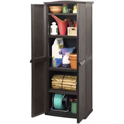 Keter Garten-Geräteschrank »"Rattan Style Utility Shed"«, aus hochwertigem Polypropylen Keter espressobraun