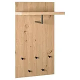 Haku-Möbel HAKU Möbel Wandgarderobe 54439 eiche Holz 5 Haken 48,0 x 90,0 cm