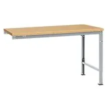 Manuflex Ansatztisch UNIVERSAL Spezial, Tischplatte Multiplex, 1500x1000, alusilber
