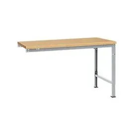 Manuflex Ansatztisch UNIVERSAL Spezial, Tischplatte Multiplex, 1500x1000, alusilber