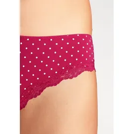 LASCANA Slip Damen rot-gestreift, uni, gepunktet Gr.32/34
