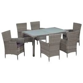 vidaXL Garten-Essgruppe 7-tlg. grau 44071
