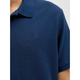 Jack & Jones PlusSize Poloshirt JJEAUSTIN POLO SS NOOS PLS mit Polokragen blau 4XL (66/68)