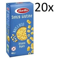 20x Barilla Ditalini rigati 400g senza Glutine Glutenfrei pasta nudeln