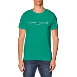 Tommy Hilfiger Herren T-Shirt Kurzarm Tommy Logo Rundhalsausschnitt, Grün (Olympic Green), L