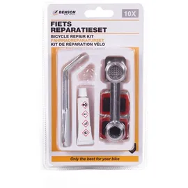 BENSON Fahrrad Reparaturset Fahrradflickzeug Reifen Pannenset Flicken 10teilig Werkzeug